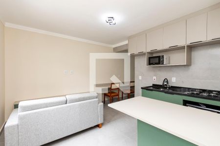 Sala/ Cozinha de apartamento para alugar com 1 quarto, 34m² em Cidade Monções, São Paulo