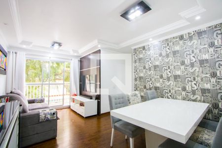 Sala de apartamento à venda com 3 quartos, 67m² em Vila Homero Thon, Santo André