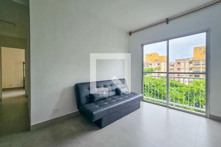 Sala de apartamento para alugar com 2 quartos, 59m² em Balneario Cidade Atlantica, Guarujá