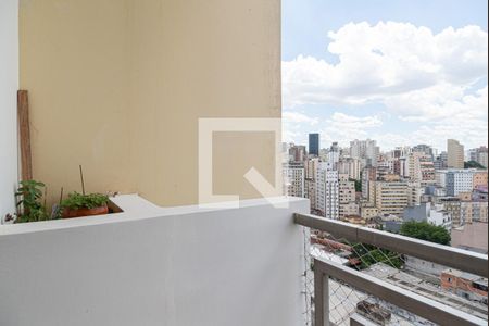 Varanda da Sala de apartamento à venda com 1 quarto, 37m² em Bela Vista, São Paulo