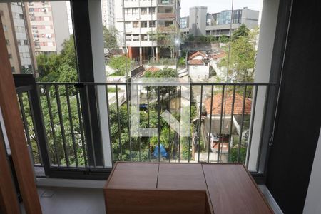 Varanda de kitnet/studio para alugar com 1 quarto, 26m² em Cerqueira César, São Paulo