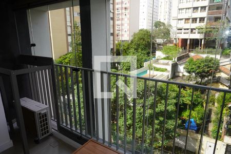 Varanda de kitnet/studio para alugar com 1 quarto, 26m² em Cerqueira César, São Paulo