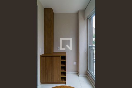 Varanda da Sala de apartamento para alugar com 1 quarto, 25m² em Vila Andrade, São Paulo