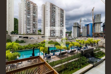 Varanda da Sala de apartamento para alugar com 1 quarto, 25m² em Vila Andrade, São Paulo