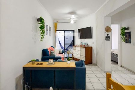 Sala de apartamento para alugar com 1 quarto, 52m² em Aviação, Praia Grande