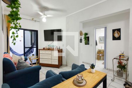 Sala de apartamento para alugar com 1 quarto, 52m² em Aviação, Praia Grande