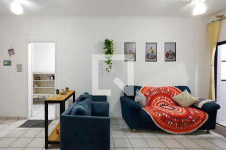 Sala de apartamento para alugar com 1 quarto, 52m² em Aviação, Praia Grande