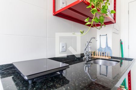 Cozinha de apartamento para alugar com 1 quarto, 24m² em Pinheiros, São Paulo