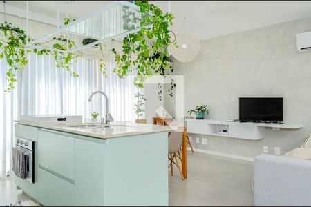 Sala / Cozinha de apartamento para alugar com 2 quartos, 68m² em Campeche, Florianópolis