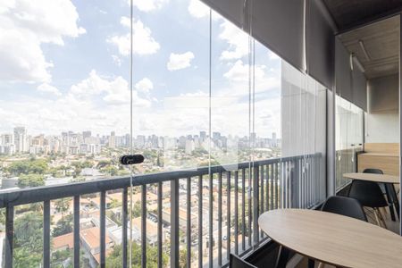 Varanda de kitnet/studio para alugar com 1 quarto, 27m² em Vila Olímpia, São Paulo