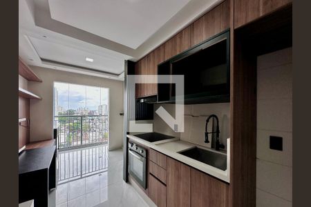 Cozinha de apartamento para alugar com 1 quarto, 29m² em Jardim Caravelas, São Paulo