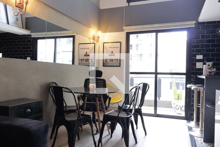 Sala de Estar  de apartamento para alugar com 1 quarto, 59m² em Moema, São Paulo