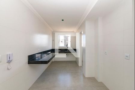 Cozinha de apartamento à venda com 3 quartos, 83m² em Morro do Confisco, Contagem