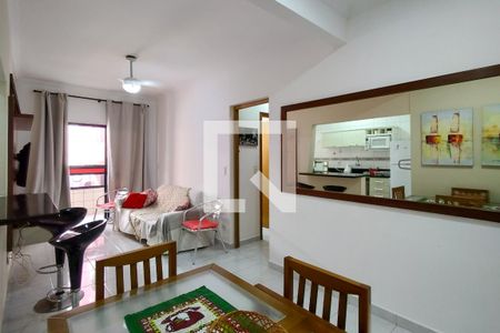 Sala de apartamento para alugar com 1 quarto, 57m² em Vila Tupi, Praia Grande