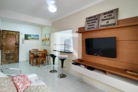 Sala de apartamento para alugar com 1 quarto, 57m² em Vila Tupi, Praia Grande