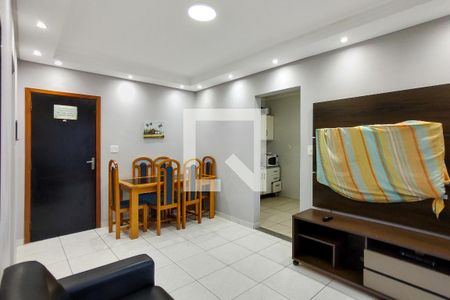 Sala de apartamento para alugar com 1 quarto, 87m² em Vila Tupi, Praia Grande