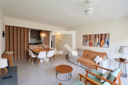 Sala de apartamento para alugar com 2 quartos, 130m² em Balneario Cidade Atlantica, Guarujá