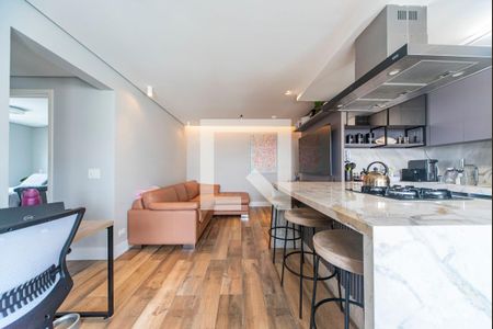 Sala de apartamento para alugar com 2 quartos, 83m² em Vila Scarpelli, Santo André