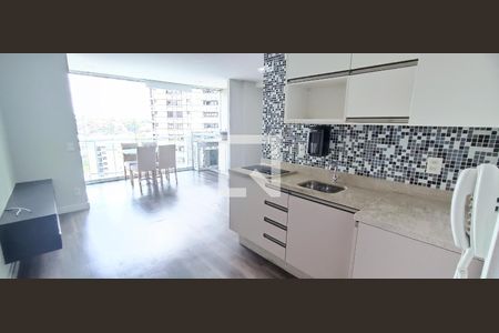 Sala/Cozinha/Varanda de apartamento para alugar com 1 quarto, 35m² em Real Parque, São Paulo