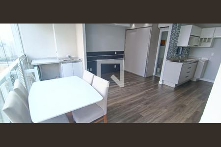 Sala/Cozinha/Varanda de apartamento para alugar com 1 quarto, 35m² em Real Parque, São Paulo