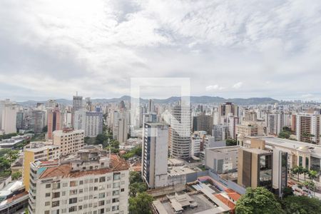 Vista da Sala/Quarto de kitnet/studio para alugar com 1 quarto, 30m² em Santo Agostinho, Belo Horizonte