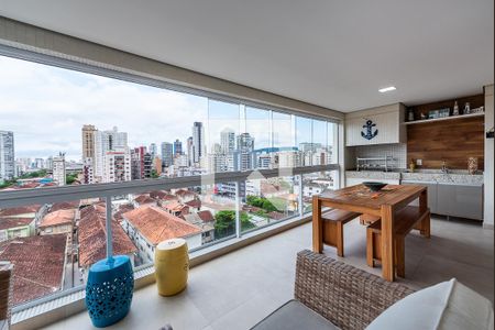 Varanda de apartamento para alugar com 3 quartos, 155m² em Embaré, Santos