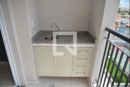 Varanda da Sala de apartamento à venda com 2 quartos, 50m² em Vila Pires, Santo André