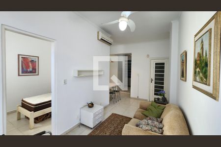 Sala de apartamento para alugar com 1 quarto, 36m² em Boqueirão, Santos