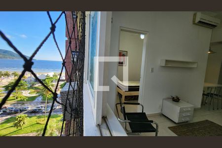 Sala de apartamento para alugar com 1 quarto, 36m² em Boqueirão, Santos