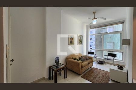 Sala de apartamento para alugar com 1 quarto, 36m² em Boqueirão, Santos