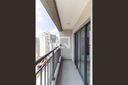 Varanda de kitnet/studio para alugar com 1 quarto, 25m² em República, São Paulo