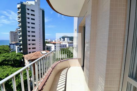 Varanda de apartamento para alugar com 2 quartos, 88m² em Vila Alzira, Guarujá