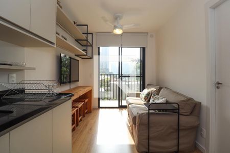 Sala/Cozinha de apartamento para alugar com 1 quarto, 27m² em Pinheiros, São Paulo