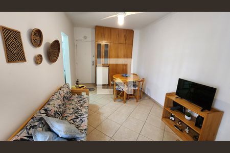 Sala de apartamento para alugar com 1 quarto, 35m² em Aparecida, Santos