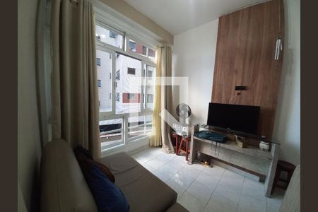 Sala de apartamento para alugar com 1 quarto, 40m² em Itararé, São Vicente