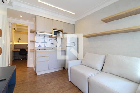 Sala de apartamento à venda com 1 quarto, 34m² em Indianópolis, São Paulo