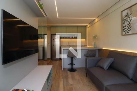 Sala/Cozinha de apartamento para alugar com 1 quarto, 47m² em Pinheiros, São Paulo