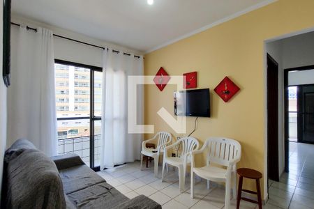 Sala de apartamento para alugar com 1 quarto, 40m² em Vila Caiçara, Praia Grande