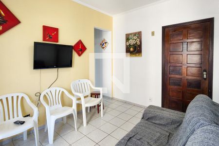 Sala de apartamento para alugar com 1 quarto, 40m² em Vila Caiçara, Praia Grande