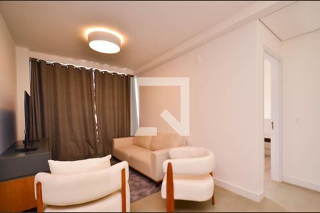 Sala ambientes de apartamento para alugar com 1 quarto, 55m² em Lourdes, Belo Horizonte