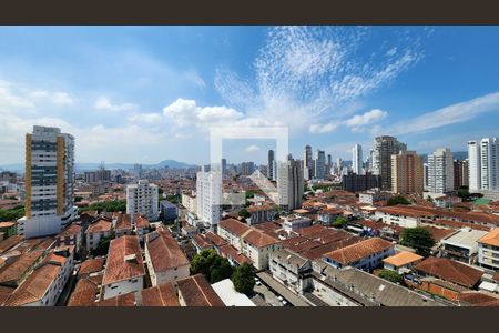 Vista da Sala de apartamento para alugar com 1 quarto, 62m² em Boqueirão, Santos