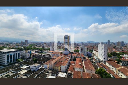 Vista da Sala de apartamento para alugar com 1 quarto, 62m² em Boqueirão, Santos