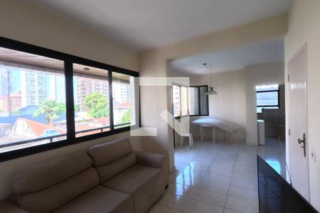 Sala dois ambientes de apartamento para alugar com 3 quartos, 240m² em Gonzaga, Santos