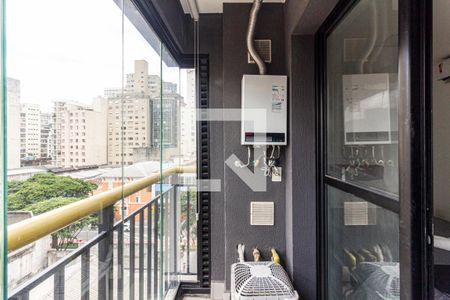 Varanda de kitnet/studio para alugar com 1 quarto, 27m² em Campos Elíseos, São Paulo