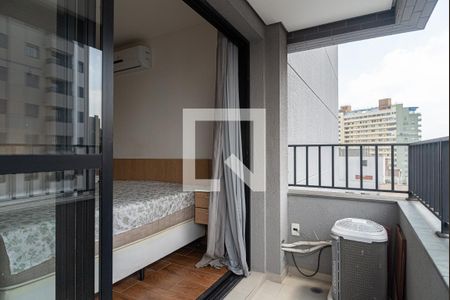 Varanda da Sala/Quarto de kitnet/studio para alugar com 1 quarto, 29m² em Bela Vista, São Paulo