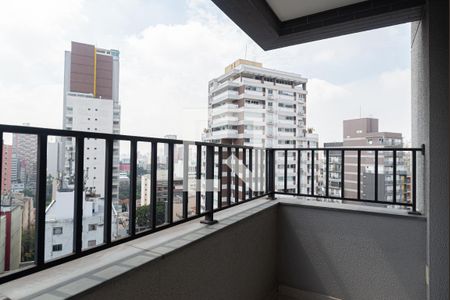 Varanda da Sala/Quarto de kitnet/studio para alugar com 1 quarto, 29m² em Bela Vista, São Paulo