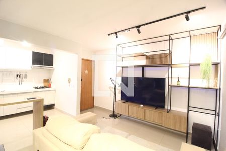 Sala de apartamento para alugar com 2 quartos, 54m² em Jardim Inconfidência, Uberlândia