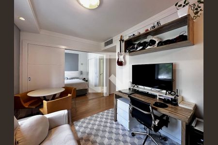 Sala de apartamento à venda com 1 quarto, 34m² em Brooklin Novo, São Paulo