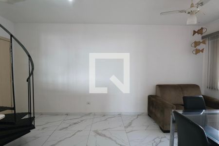 Sala de apartamento para alugar com 1 quarto, 96m² em Balneario Cidade Atlantica, Guarujá