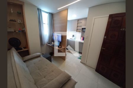 Sala de apartamento para alugar com 1 quarto, 30m² em Centro, São Vicente